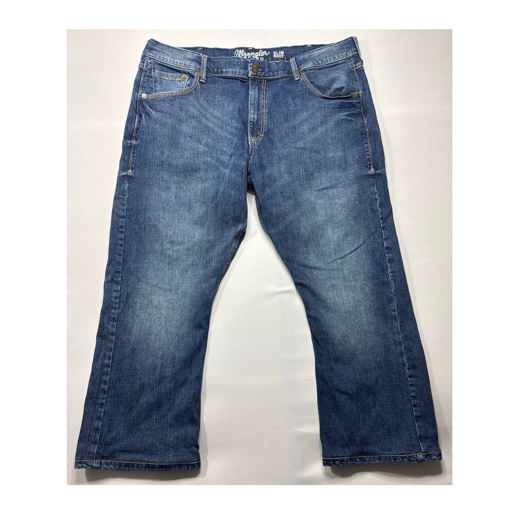 Wrangler Retro Men's Slim Boot Blue Jeans - Size 38x30 (39x25 - HEMMED)